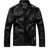 Men Plus Velvet Motorcycle Jacket Coat (Color:Coffee Size:XXXL)