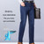 Men Business Casual Workwear Jeans Stretch Loose Straight Leg Jeans