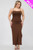 Plus Size Crisscross Back Split Thigh Maxi Dress-43313