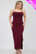 Plus Size Crisscross Back Split Thigh Maxi Dress-43311