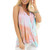 Tie-dye Print V-neck Vest T-shirt for Ladies (Color:Grey Size:S)