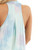 Tie-dye Print V-neck Vest T-shirt for Ladies (Color:Grey Size:S)