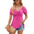 Spring And Summer Solid Color V-Neck Lace Short Sleeve Loose T-Shirt Top