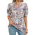 Women V-neck Loose Short-sleeved Printed T-shirt Top