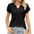 Women V-Neck Button Hollow Loose Short Sleeve T-Shirt Blouse