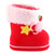 Santa Pattern Christmas Decoration Flocking Stocking Boot Candy Bag, Size: 9cm x 10cm x 5cm