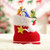 Santa Pattern Christmas Decoration Flocking Stocking Boot Candy Bag, Size: 9cm x 10cm x 5cm