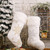Christmas Decorations Flannel Pearl Snowflake Christmas Socks Plush Christmas Socks Gift Socks
