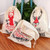 Large Printed Linen Backpack Christmas Gift Bag Candy Bag