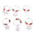 6pcs/set Christmas Family Wine Glass Decoration Ring Key Ring