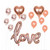 1 Set LOVE Aluminum Foil Balloon Decoration Set Wedding Wedding Wedding Venue Layout Balloons, Style:LOVE + 2 Heart Shape + 5 Sequins 5 Latex