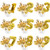 2 PCS Birthday Baby Children Golden Crown Aluminum Film Number Balloon Set Wedding Scene Decoration