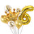 2 PCS Birthday Baby Children Golden Crown Aluminum Film Number Balloon Set Wedding Scene Decoration