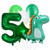5934 Aluminum Membrane Latex Combination Dinosaur Digital Balloon Set Background Decoration Cartoon Balloon