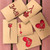 Retro Kraft Paper Hollowed Love Greeting Card Valentine Day Message Card