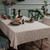 Linen Cotton Christmas Party Tablecloth Rectangle Bronzing Dinning Table Cover
