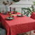 Linen Cotton Christmas Party Tablecloth Rectangle Bronzing Dinning Table Cover
