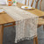 Widened And Stitched Rustic Knitted Hollow Tablecloth