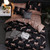 Luxury Bedding Black Marble Pattern Set Sanded Printed Quilt Cover Pillowcase