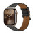 Embossed Line Genuine Leather Watch Band