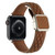 Rhombus Pattern Magnetic Square Buckle Leather Watch Band