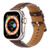 Stitched Genuine Leather Watch Band
