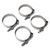 4 PCS Stainless Steel T-Bolt Hose Clamps Pipe Clip Fuel Line Clip, Size: 57-65mm