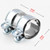 2.5 inch Car Turbo Exhaust Downpipe Low carbon Stainless Steel Lap Joint Band Clamp