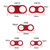 AN12 Automotive 2-hole High Pressure Tubing Fixing Clip Car Tubing Clamp Aluminum Alloy Clip Tubing Separator, Random Color Delivery