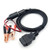 OBD II Car ECU Emergency Power Supply Cable Memory Saver with Alligator Clip-On Cigarette Lighter Power Socket