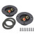 2 in 1 / Set Car Double Binding Round Gold Plate Push Spring Loaded Jacks Speaker Box