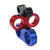 AN10 Automotive 2-hole High Pressure Tubing Fixing Clip Car Tubing Clamp Aluminum Alloy Clip Tubing Separator, Random Color Delivery