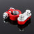 2 PCS Positive and Negative Car U Shape Metal Battery Connectors Terminals Clamps Clips, L Size, Inner Diameter: 16mm (Black + Red)