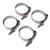 4 PCS Stainless Steel T-Bolt Hose Clamps Pipe Clip Fuel Line Clip, Size: 95-103mm