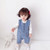Children Soft Denim Jumpsuit Outing Romper