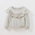 Spring and Autumn Girls Cotton Long-sleeved Ruffled Sweatshirt