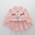 Girls Sweater+ Dress Kit Small Incense Wind Knitted Sweet Princess Outfits