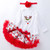 Baby Long Sleeve Cartoon Romper Net Yarn Tutu Three-piece Childrens Wear (Color:Sika Deer Size:80)