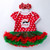 Christmas Baby Short-sleeved Cartoon Print Romper Dress Baby Mesh Dress Tutu Skirt (Color:Red Santa Claus Size:59)