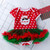 Christmas Baby Short-sleeved Cartoon Print Romper Dress Baby Mesh Dress Tutu Skirt (Color:Red Santa Claus Size:59)