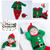 Christmas Baby Long-sleeved Cartoon Santa Claus Jumpsuit Hat Two-piece