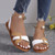 Flat Pearl Sandals Casual Women Sandals Summer Lightweight Metal Decor Women Shoes