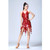 Sling Sequin Deep V Latin Dance Dress Competition Performance Costume