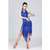 Halter Neck Irregular Tassel Latin Dance Dress Competition Performance Suit With Separate Bottoms