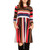 Round Neck Striped Stitching Color Long-sleeved Casual Head A Style Dress