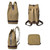 Casual Canvas Backpack Bucket Bag Computer Rucksack Travel Hiking Hand Bag