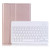 A13B Lambskin Texture Bluetooth Touch Keyboard Leather Tablet Case with Pen Slot