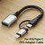 JS-112 2 in 1 USB Male to USB-C / Type-C / 8 Pin OTG Adapter Cable, Length: 15cm
