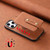 Denior D14 NK Retro Pattern MagSafe Magnetic Card Holder Leather Phone Case