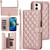 Crossbody Multifunction Rhombic Leather Phone Case
